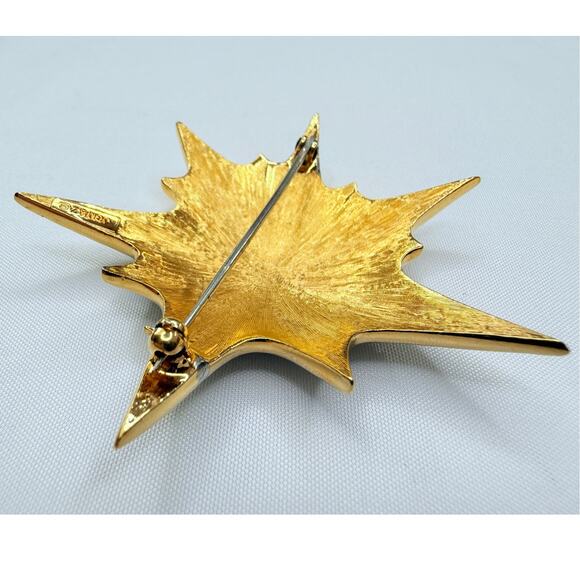 Vintage Jomaz Pavé Rhinestone Supernova Starburst Brooch Pin - Picture 6 of 9